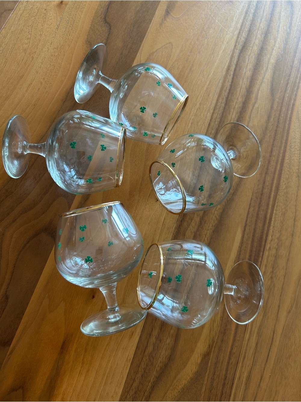 ☘️ Vintage mid-century brandy snifter glasses (set of 5)